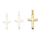 Kreuz Gelbgold Anhänger 18 Karat Gold-750, 24 x 16 x 3 mm